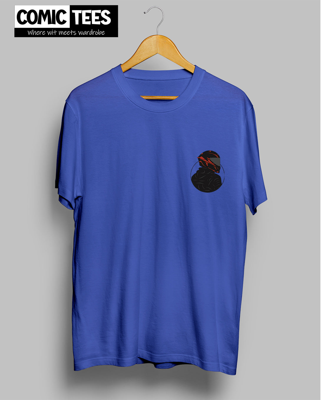 Biker Helmet Unisex Minimalistic Tshirt