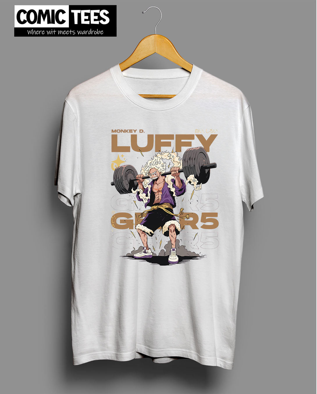 Luffy D Gear 5 Gym T-Shirt