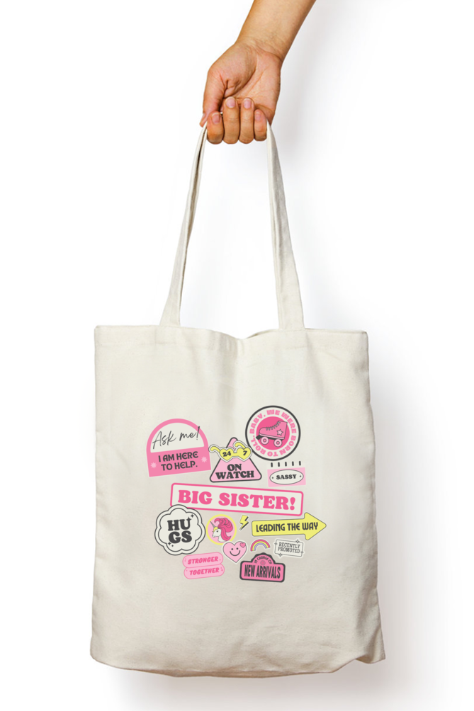 Big Sister Tote bag with Zipper