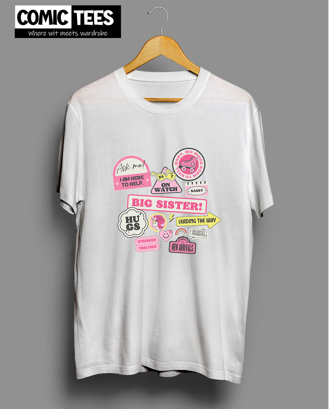 Big Sister Stickers T-Shirt