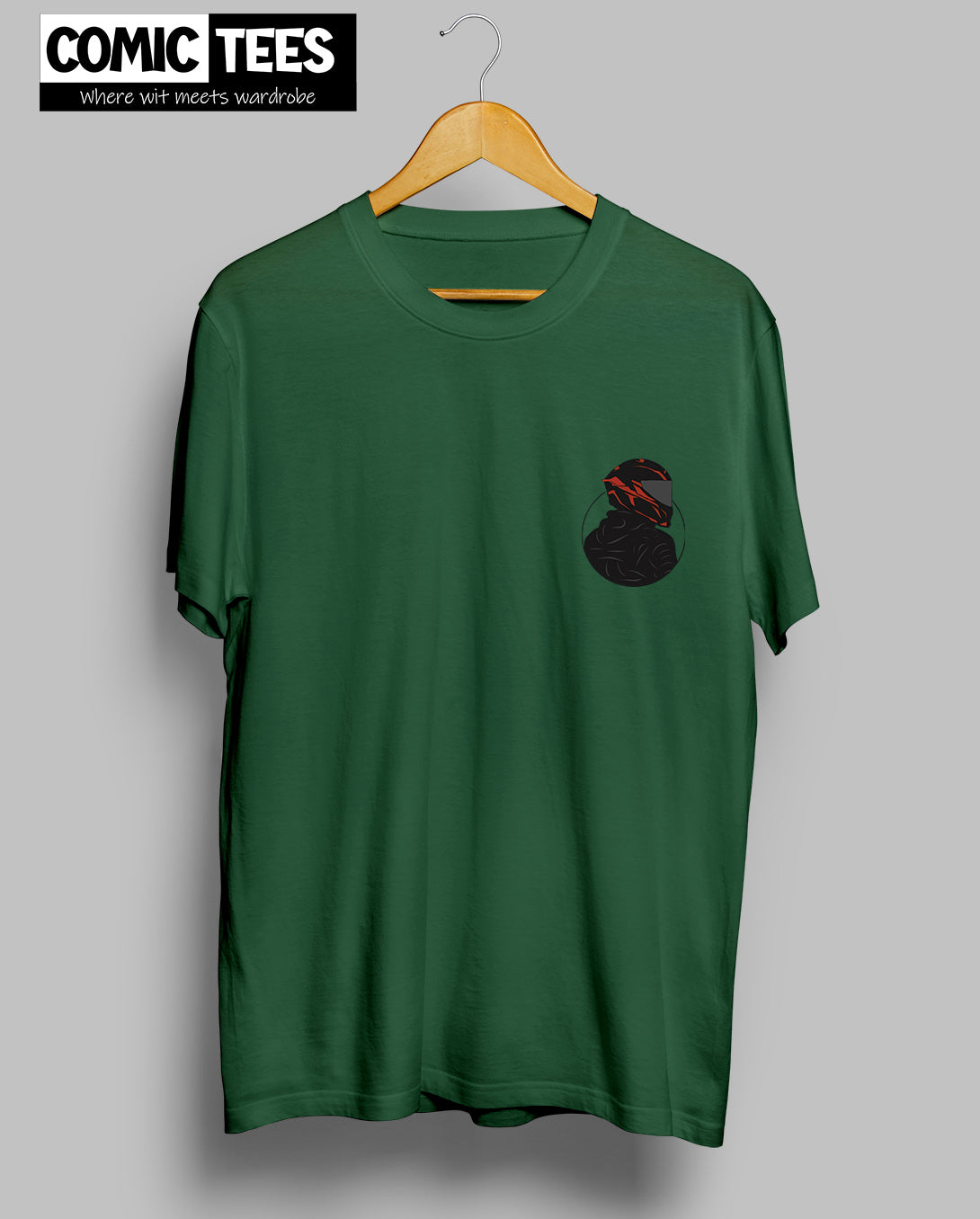 Biker Helmet Unisex Minimalistic Tshirt
