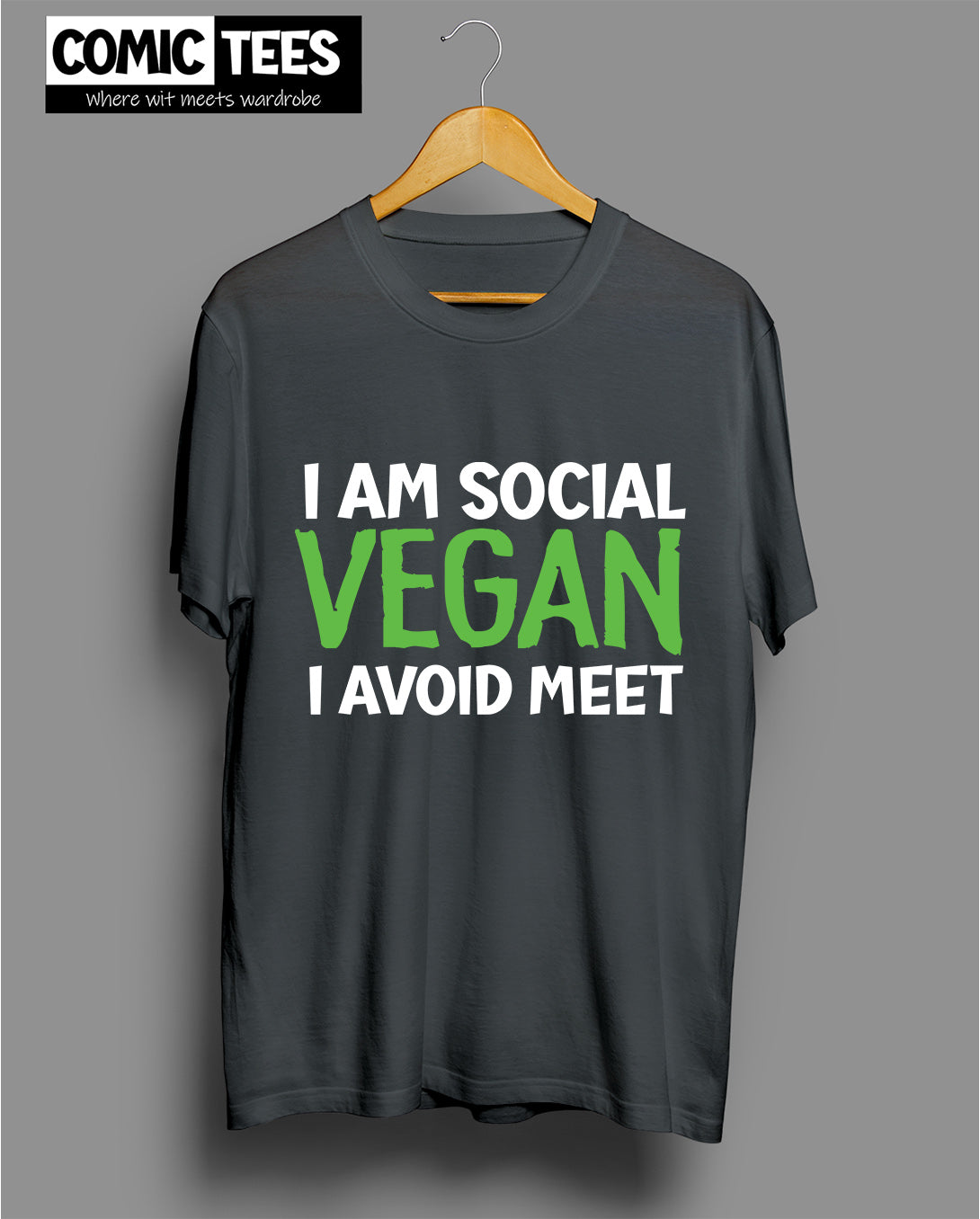 I am social vegan Unisex Tshirt