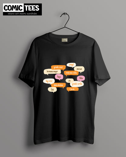 Sister in Different Languages Oversize T-shirt