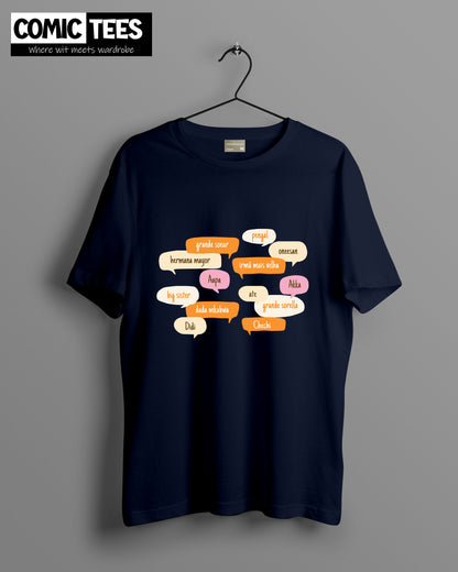 Sister in Different Languages Oversize T-shirt